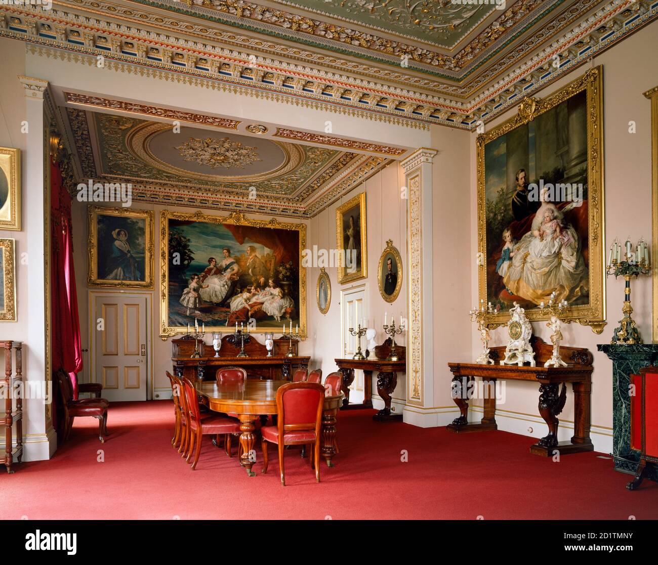 OSBORNE HOUSE, Isle of Wight. Interior view. The Dining Room. Stock Photo