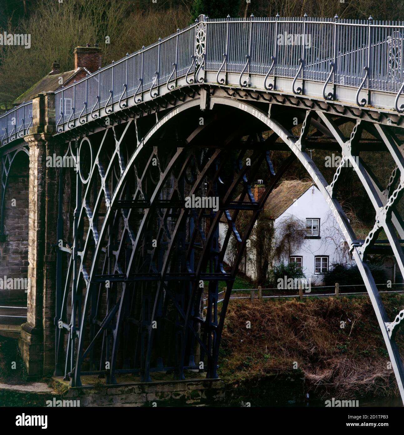 IRON BRIDGE, Telford, Shropshire. Detailed view of the iron work. Stock Photo
