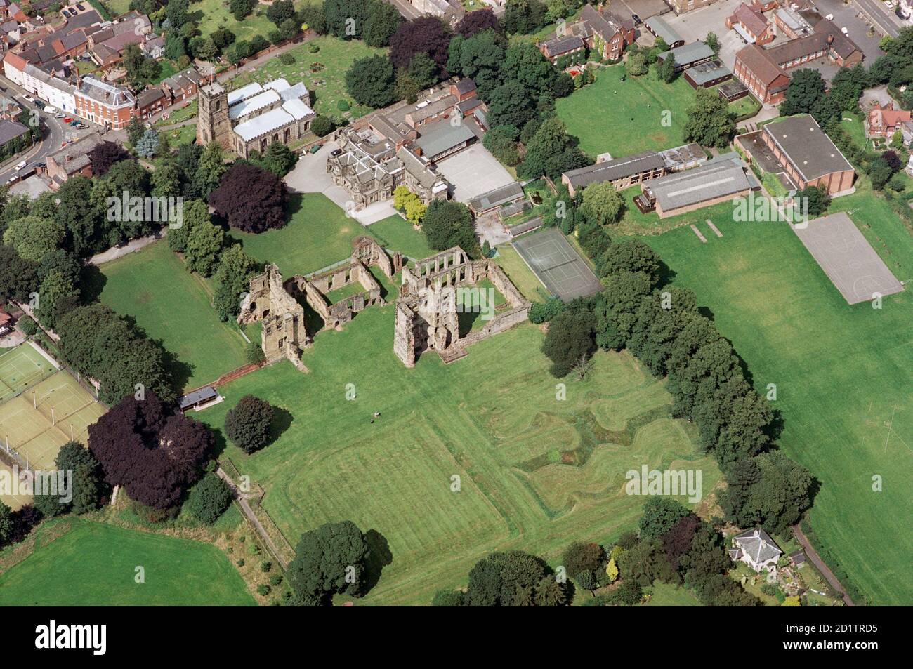 ASHBY DE LA ZOUCH CASTLE, Leicestershire. Aerial view Stock Photo Alamy