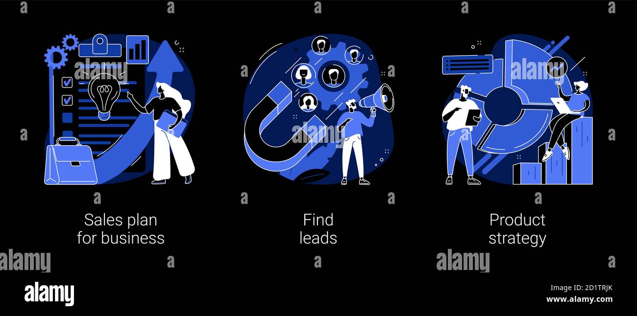 Marketing plan and business strategy abstract concept vector ...