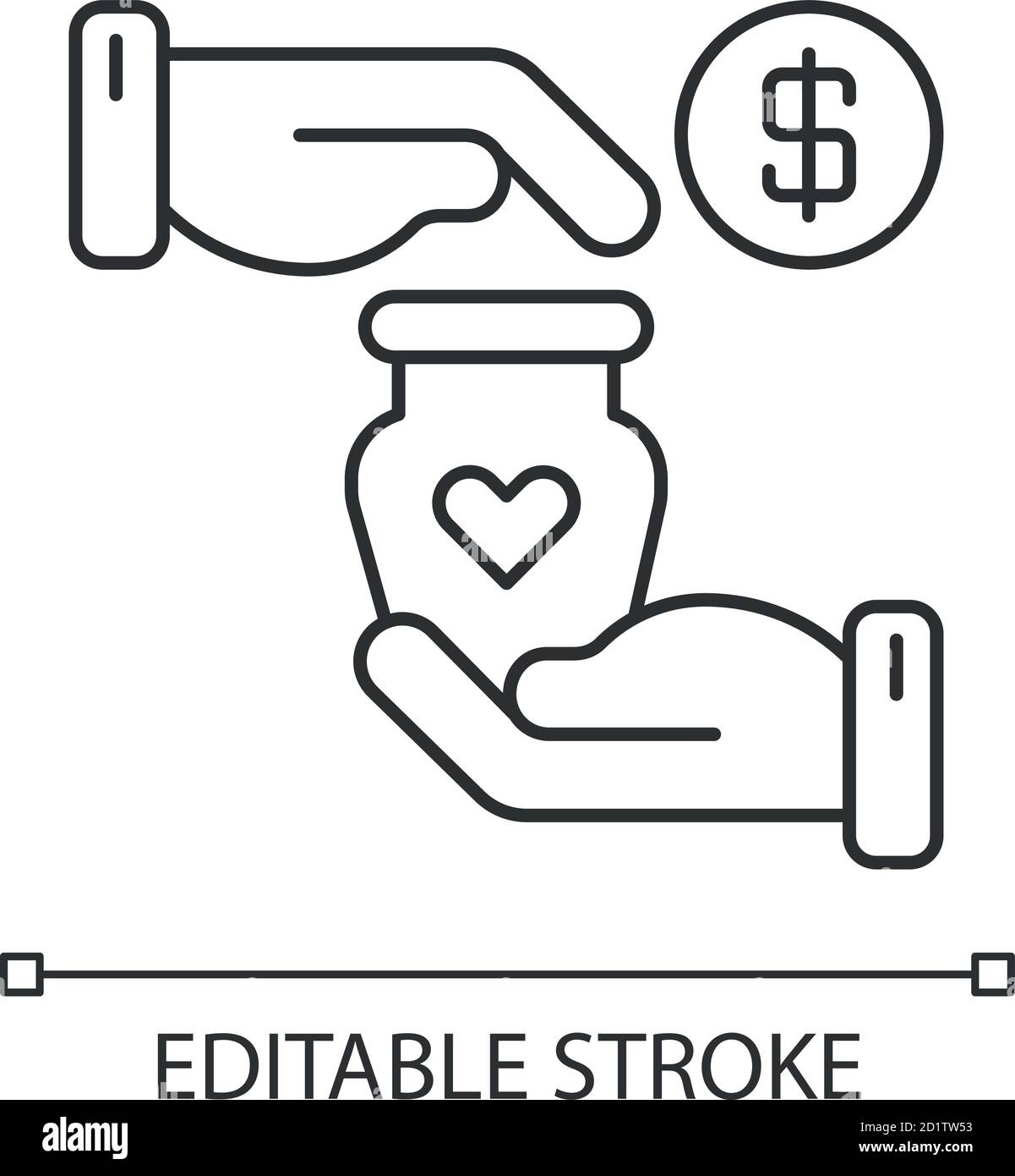 Handicraft market pixel perfect linear icon Stock Vector