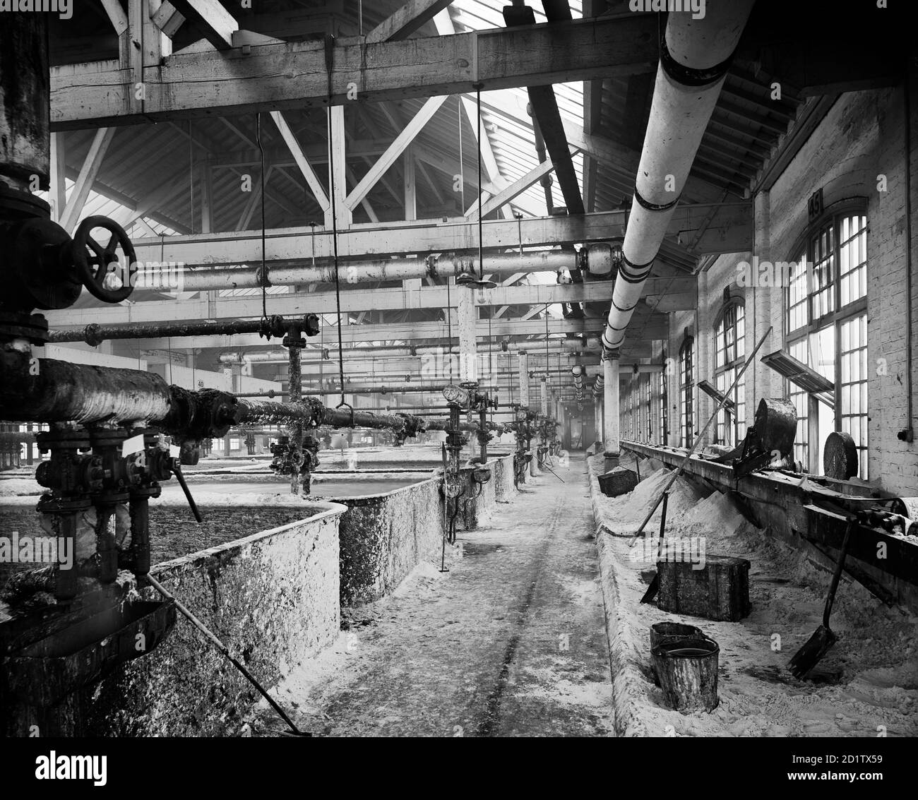 LEVER BROTHERS SUNLIGHT SOAP WORKS, Port Sunlight, Wirral, Merseyside. Interior view. Photographed  by Bedford Lemere & Co. in April 1897. Stock Photo