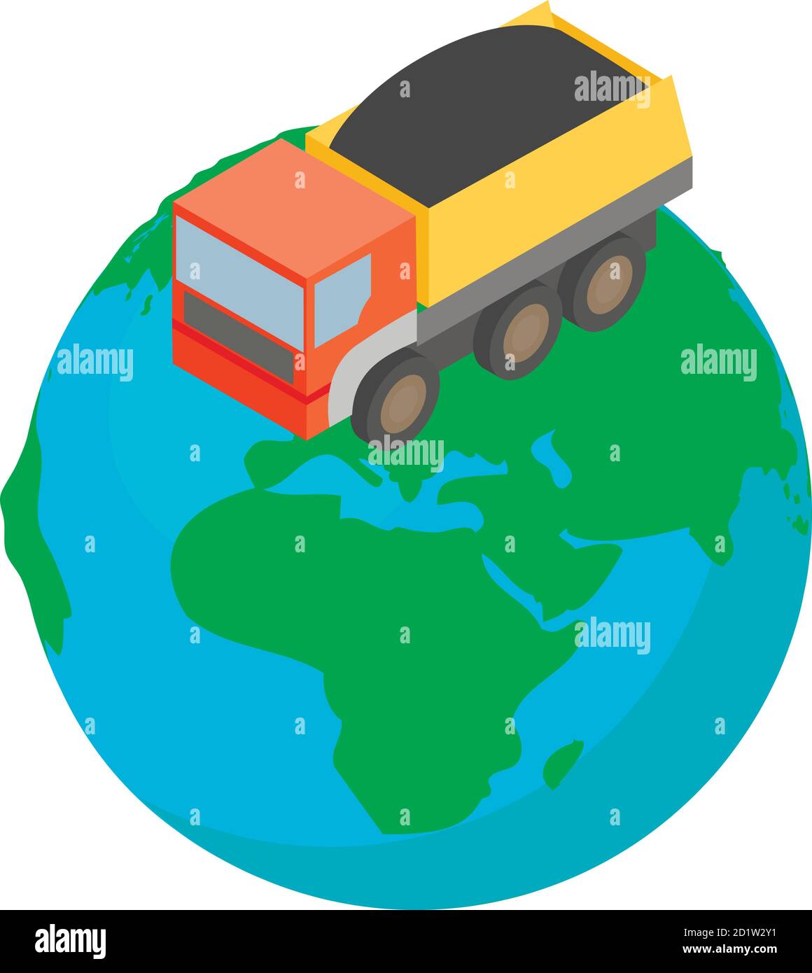 Coal resources icon, isometric style Stock Vector