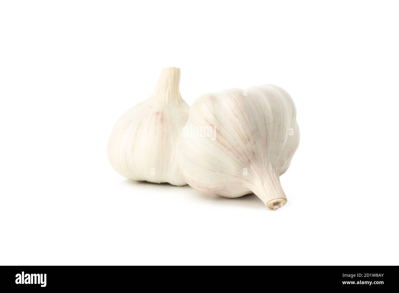 Raw fresh garlic isolated on white background Stock Photo - Alamy