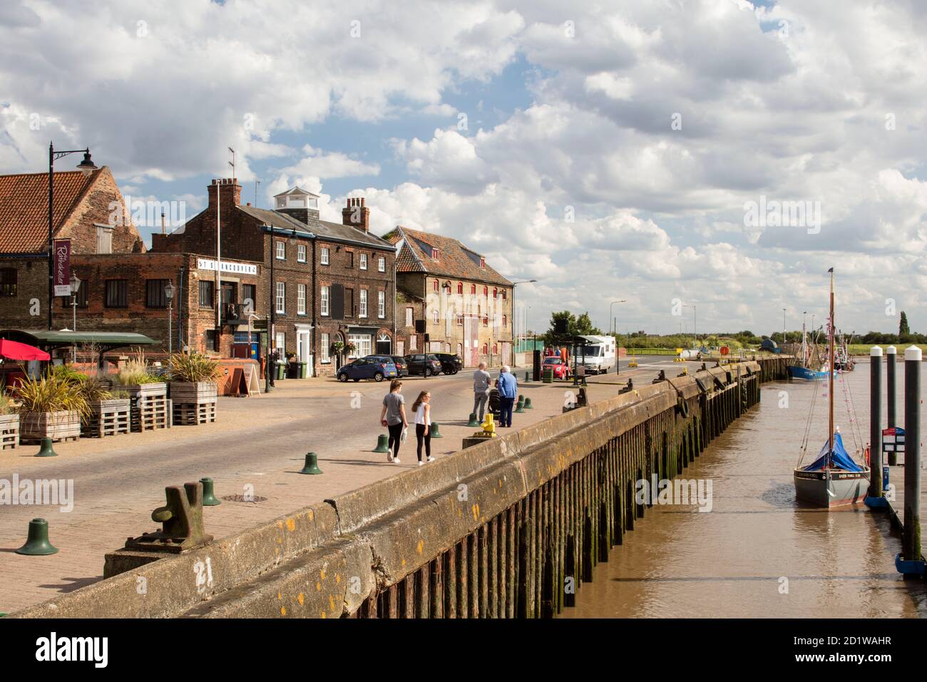 South Quay, King's Lynn, Norfolk. General view of the quay from the north-west. Stock Photo