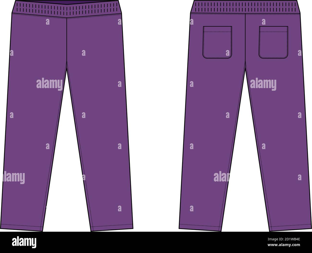 Purple pants suit Stock Vector Images - Alamy