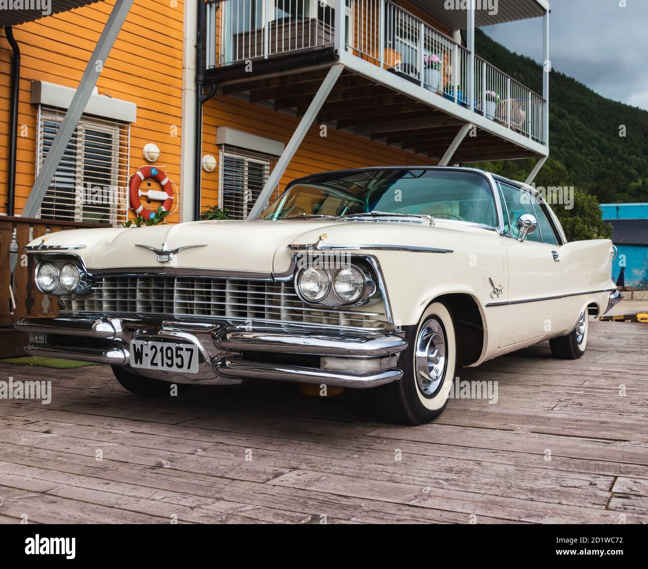 old American muscle car in Norway Stock Photo
