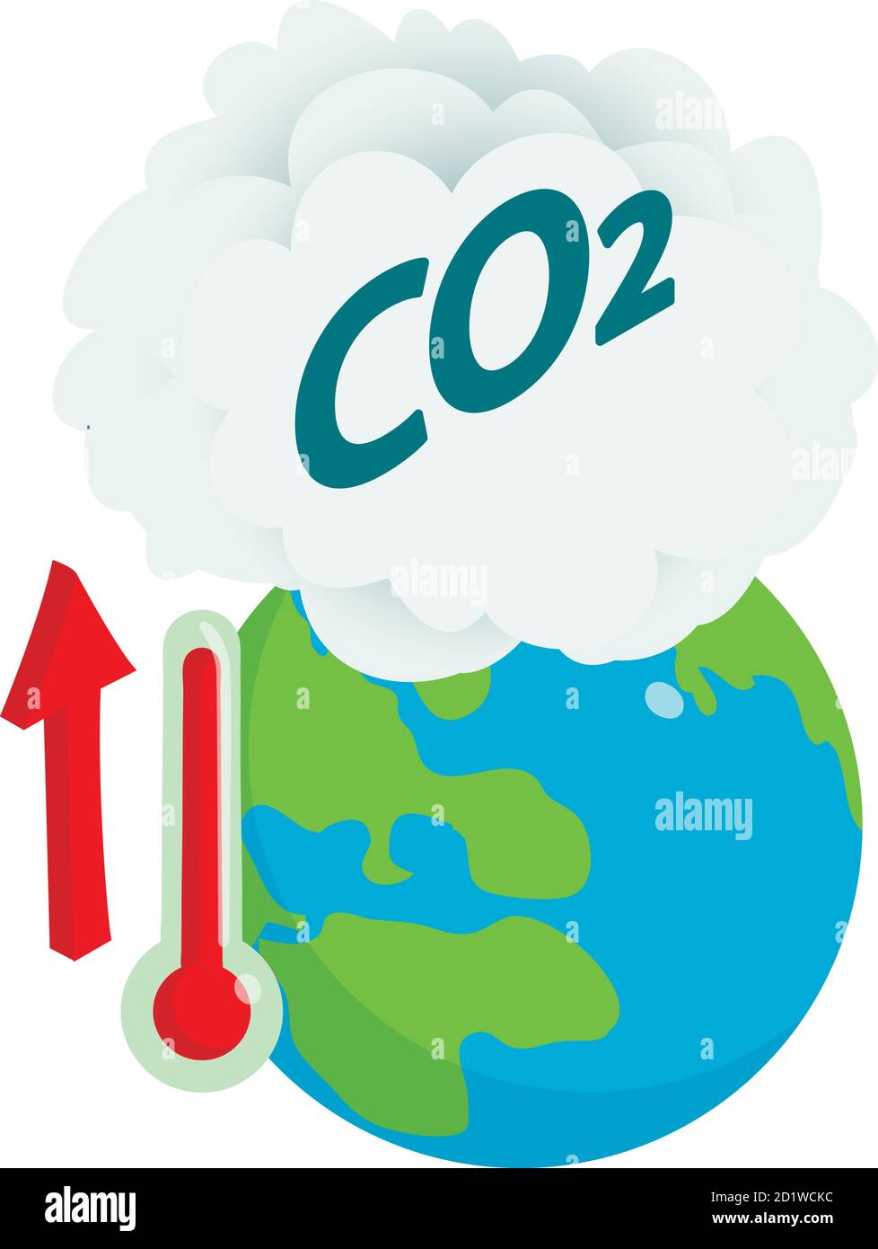 Global warming icon, isometric style Stock Vector