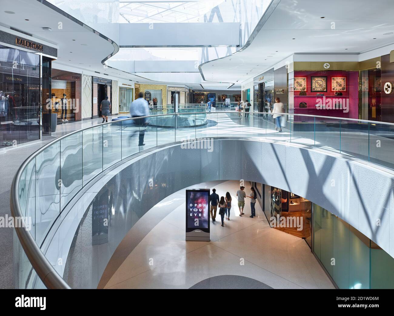 Beverly Hills Center Centre shopping mall a luxury fashion destination  between Beverly Hills and Hollywood in Los Angeles CA Stock Photo - Alamy