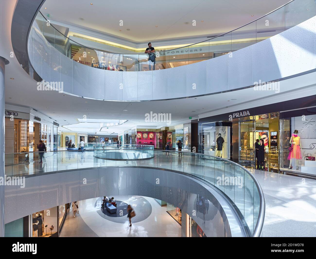 Interior view of the Beverly Center, Beverly Hills, Los Angeles