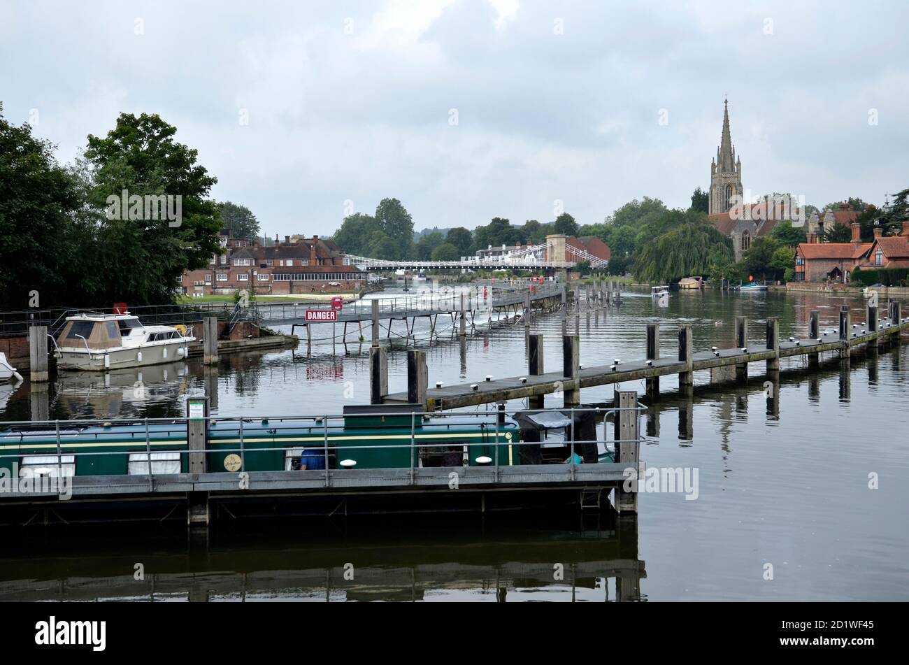 The River Thames at Marlow, Buckinghamshire Stock Photo