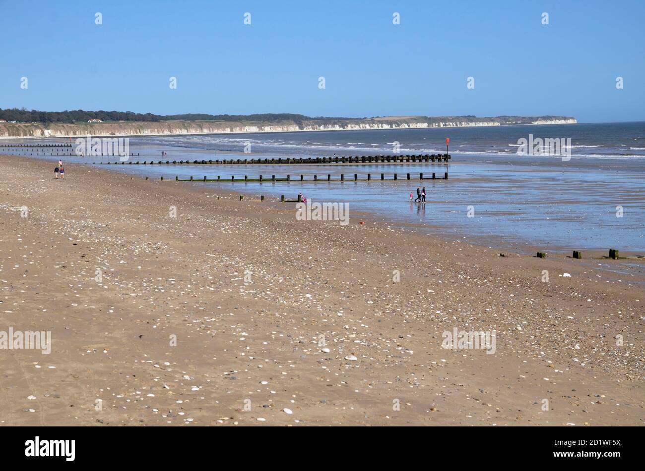 A view of the beach and Flamborough Head at Bridlington,Yorkshire Stock Photo