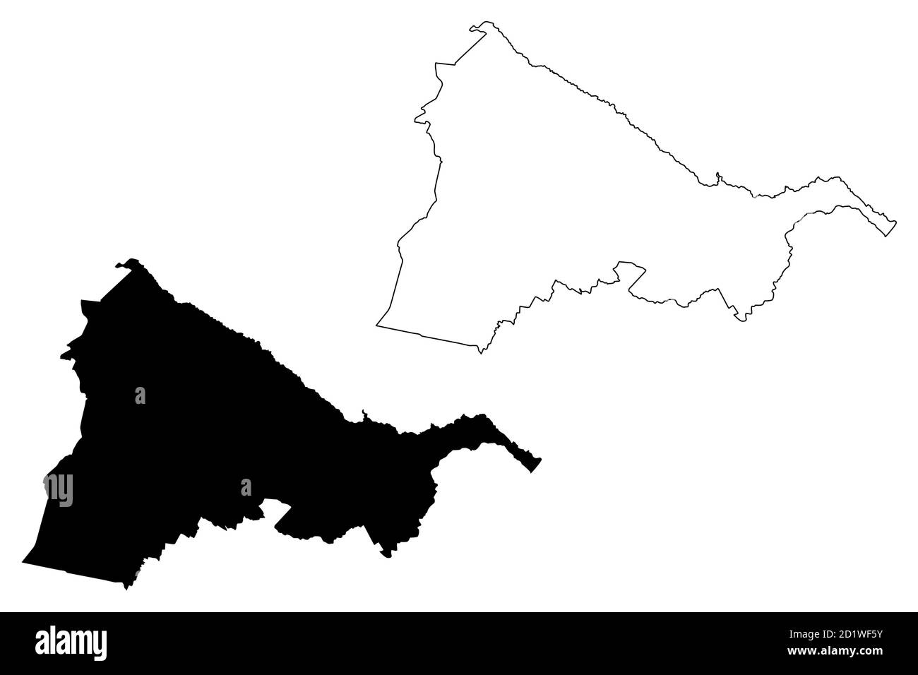 Kiambu County (Republic of Kenya, Central Province) map vector