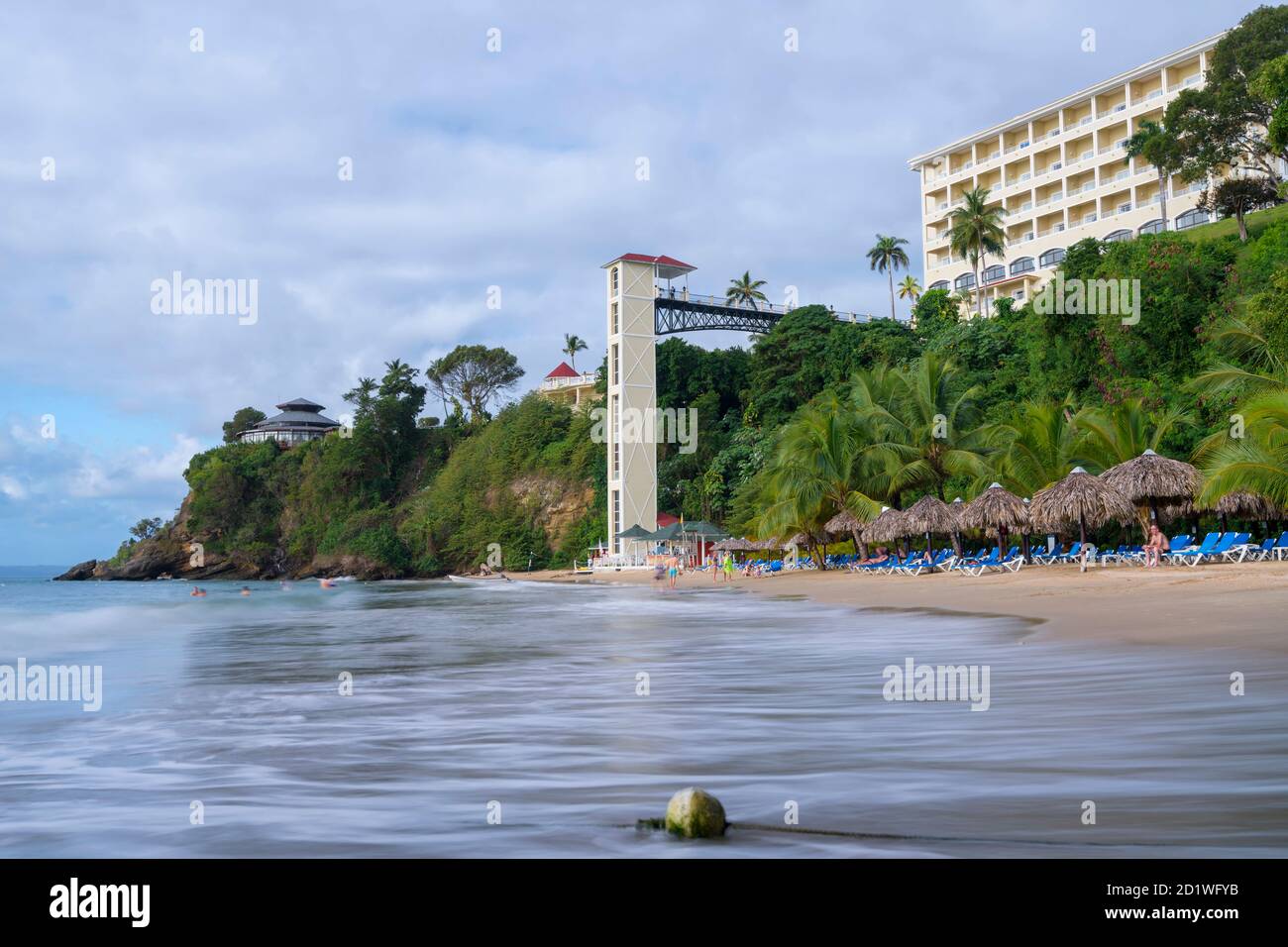 Samana Town Beach (Playa Cayacoa),  Bahia Principe Grand Cayacoa Hotel, Samana, Dominican Republic Stock Photo
