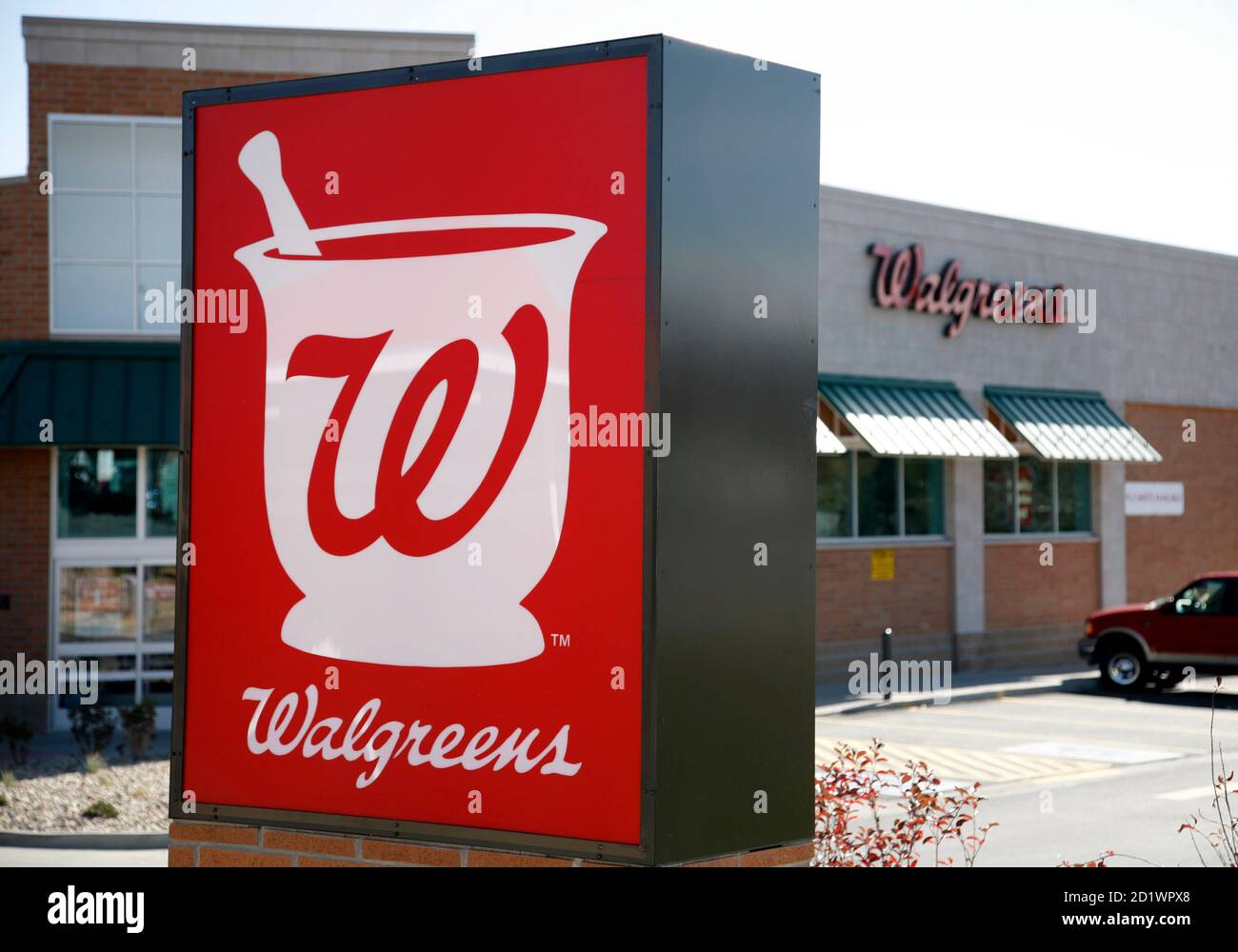 The Walgreens sign is pictured at an outlet in Westminster ...