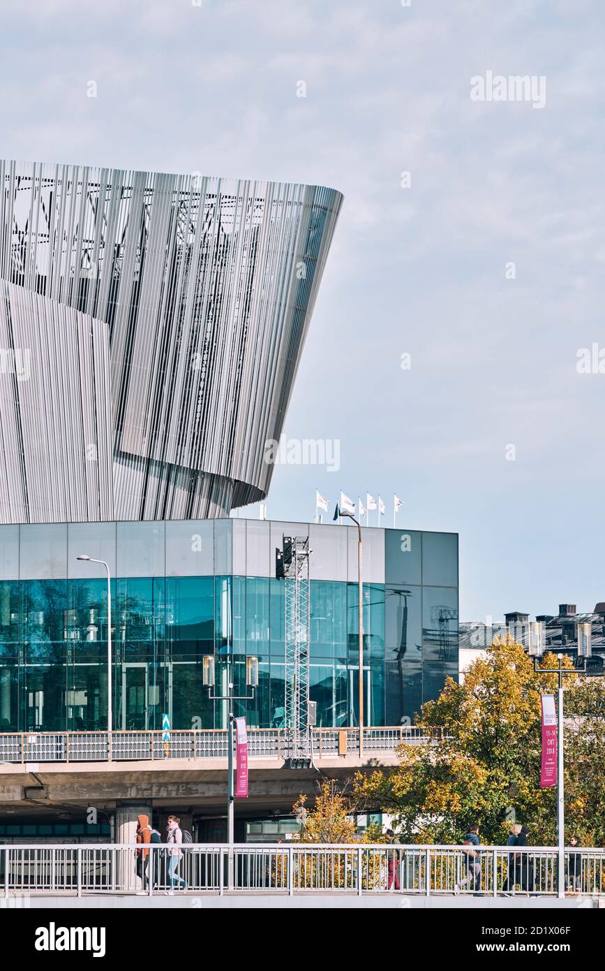The exterior of the Stockholm Waterfront Congress Centre, a building