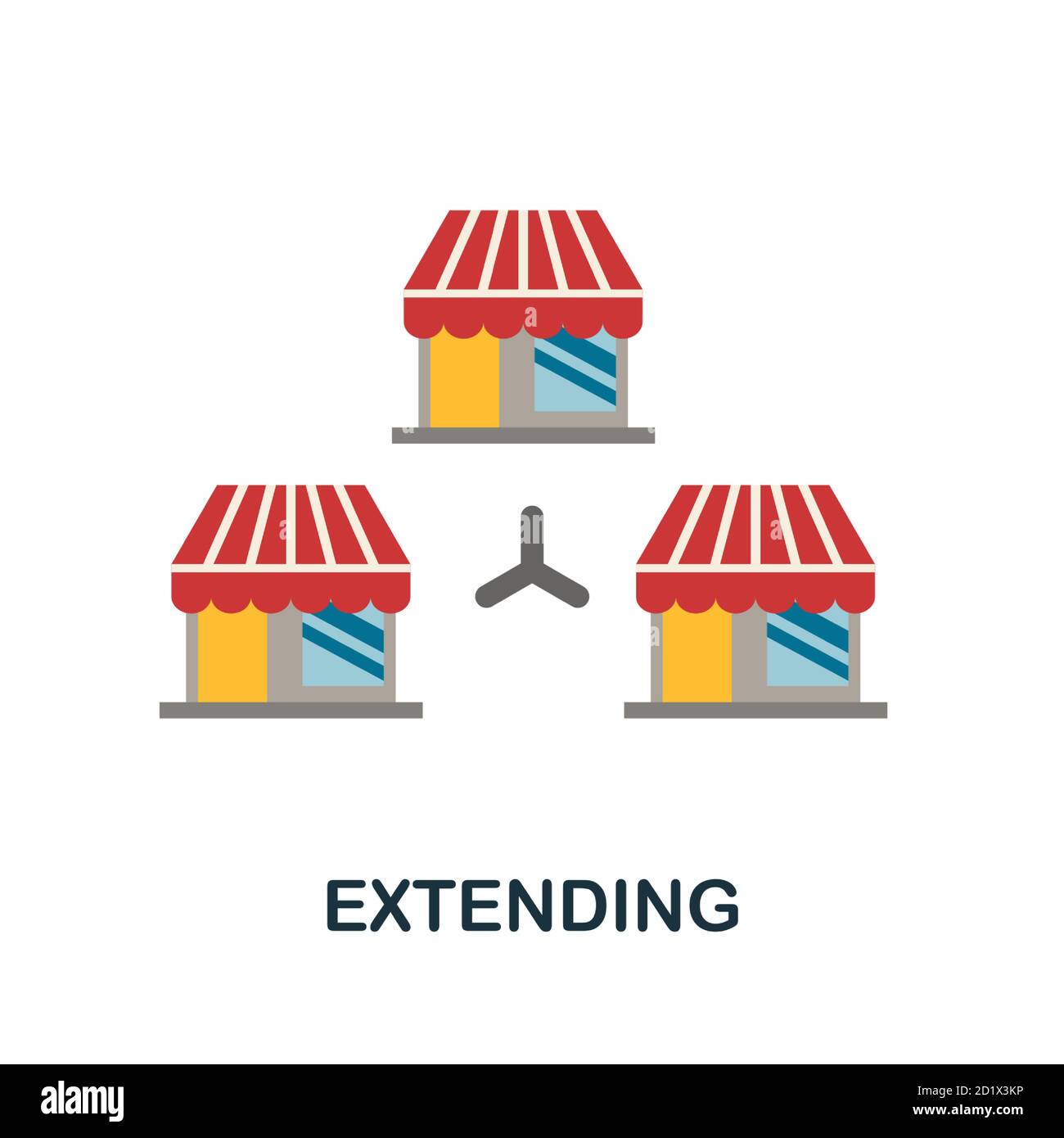 Extending icon. Simple element from branding collection. Creative ...