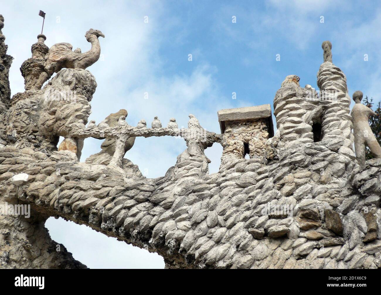 View Of The Palais Ideal An Imaginary Castle Built By Ferdinand Cheval In Hauterives Central France April 10 08 Ferdinand Cheval Aka Facteur Cheval 16 1924 Was A French Postman Who Spent 33