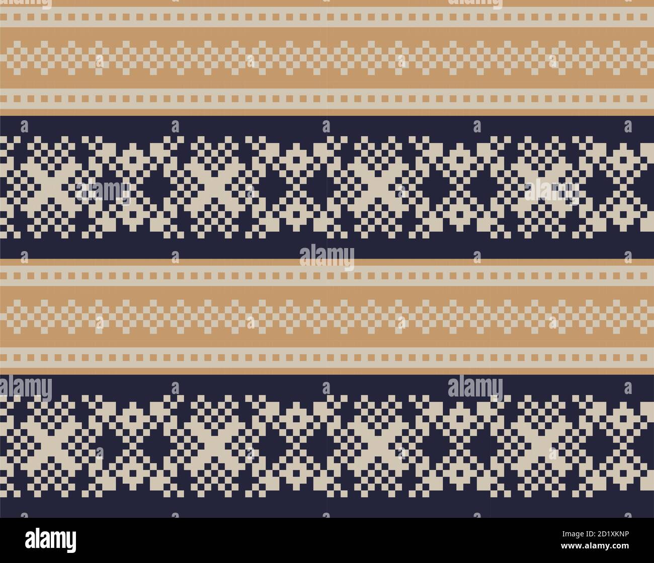 Christmas fair isle pattern background for fashion textiles, knitwear and graphics Stock Vector