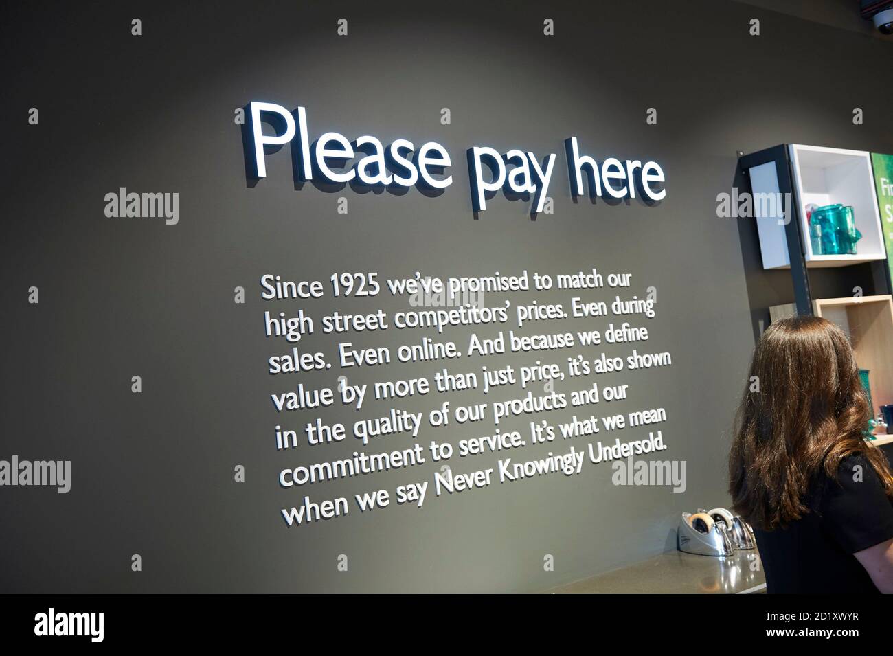 Never knowingly undersold price promise hires stock photography and