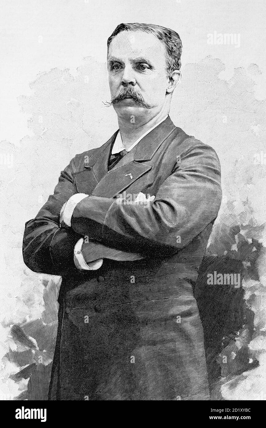 Jean Casimir Perier, President of France. In office: 3rd December 1893-30th  May 1894.. 1847-1907. Antique illustration. 1894 Stock Photo - Alamy