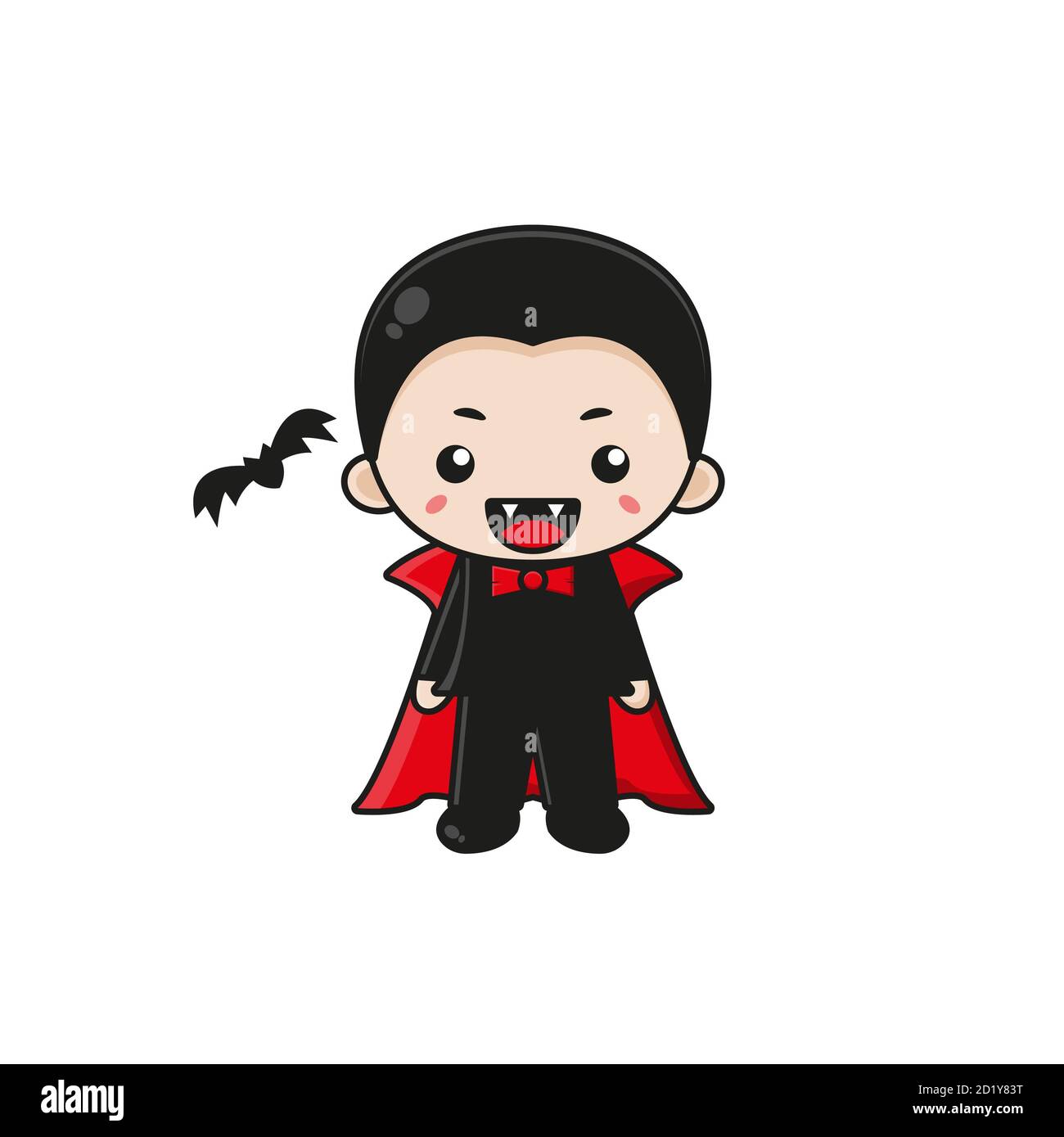 Cute vampire mascot character illustration. Design isolated on white  background Stock Photo - Alamy