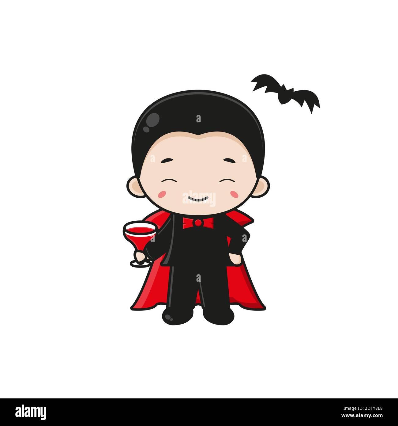 Cute vampire mascot character illustration. Design isolated on ...