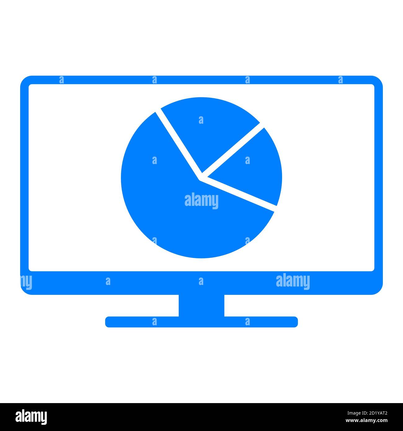 Pie chart and screen Stock Photo - Alamy