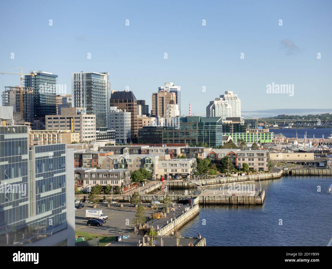 Halifax City Centre Waterfront And Skyscraper Skyline Nova Scotia Canada Stock Photo