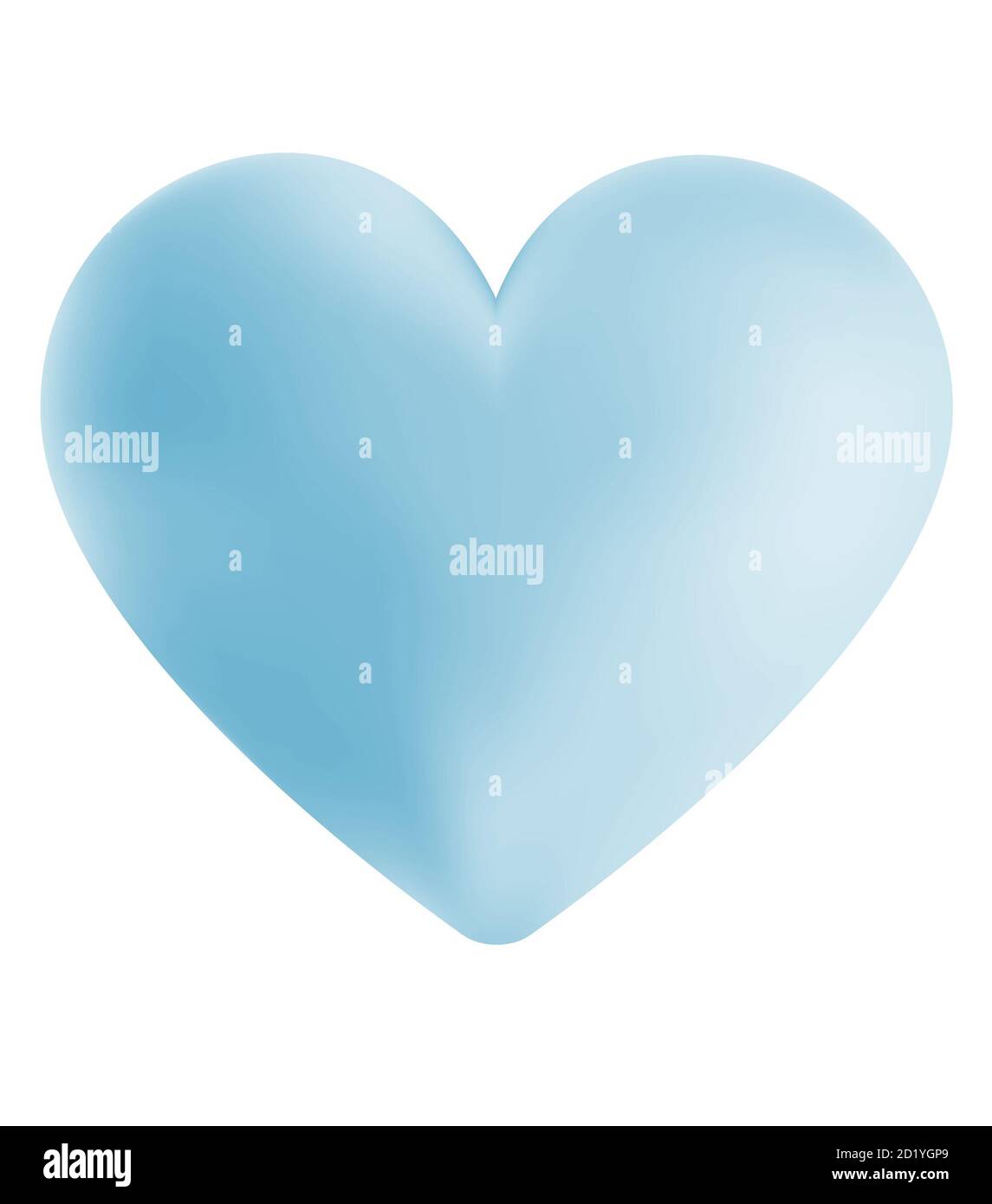 Digital illustration of a simple blue heart Stock Photo - Alamy