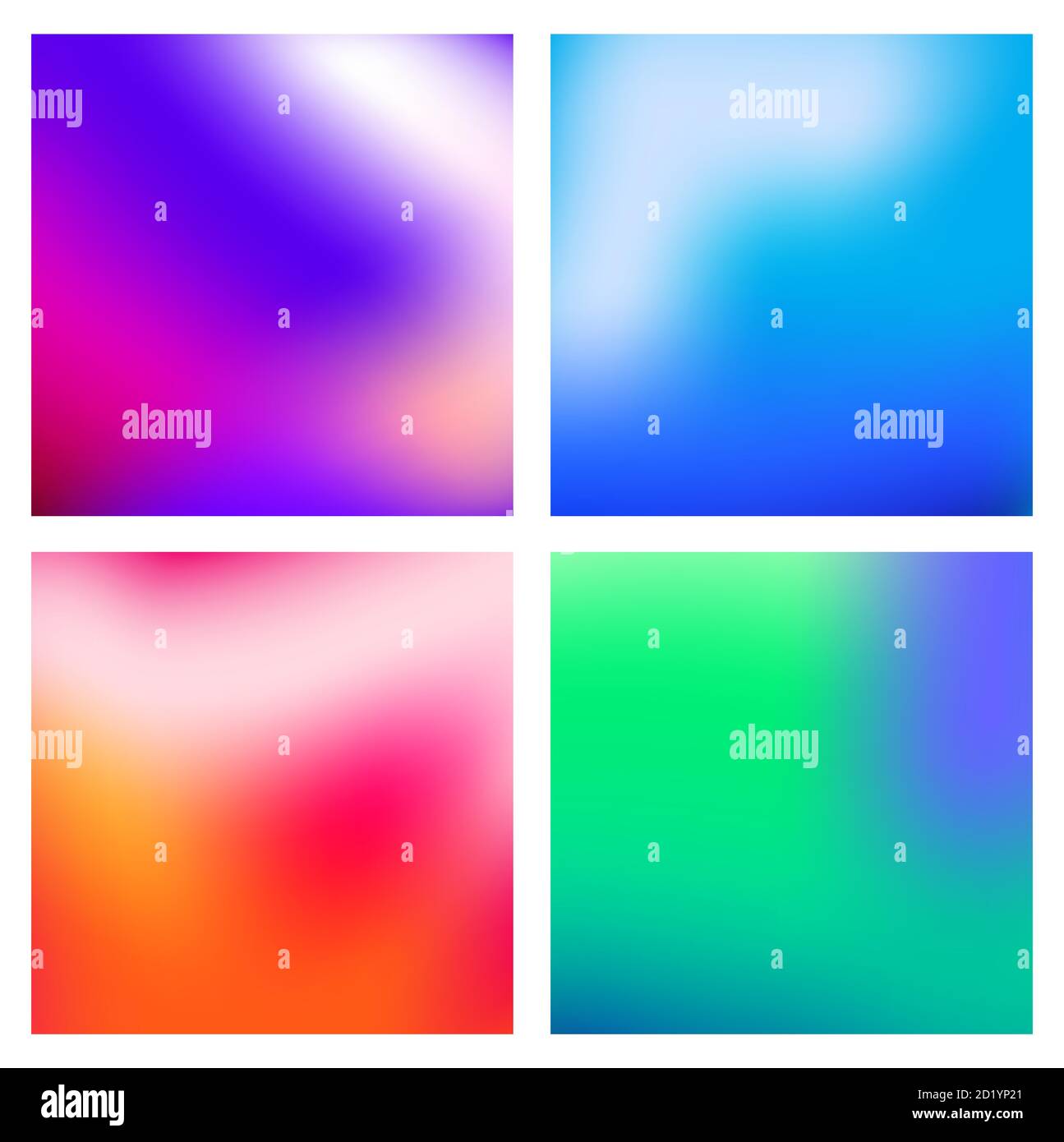 A set of trendy liquid backgrounds multicolor gradient Stock Vector