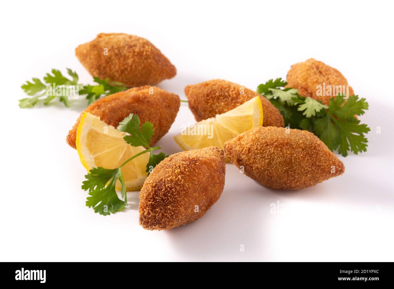 Traditional lebanese kibbeh isolated on white background Stock Photo