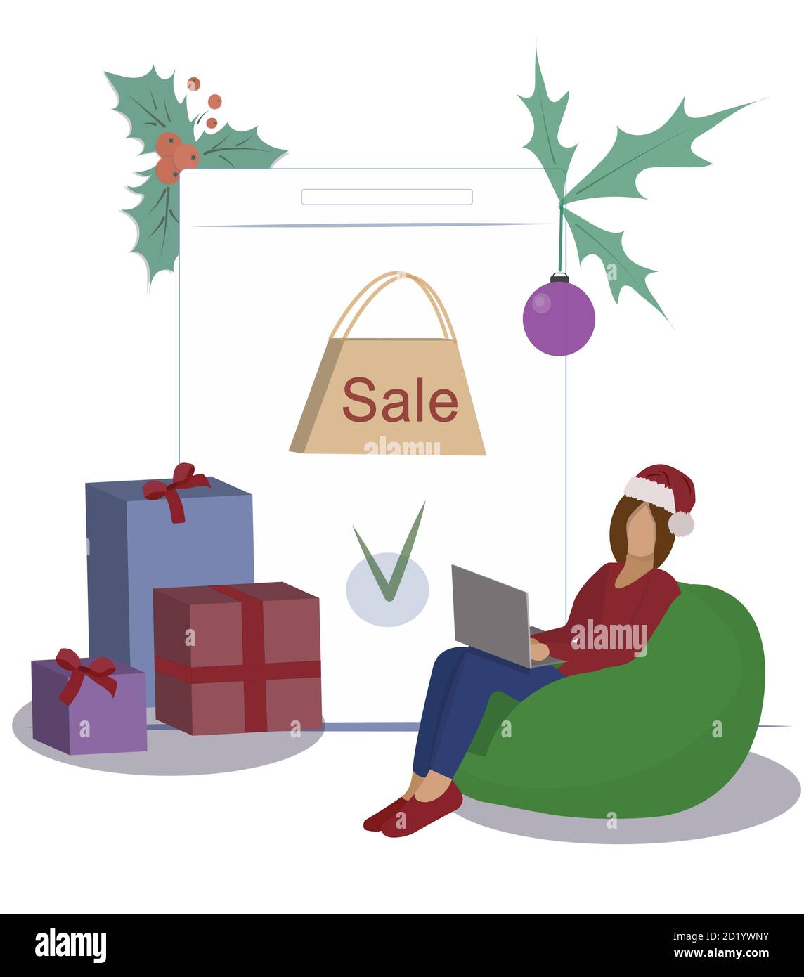 Christmas banner online shopping and sales Stock Vector Image & Art