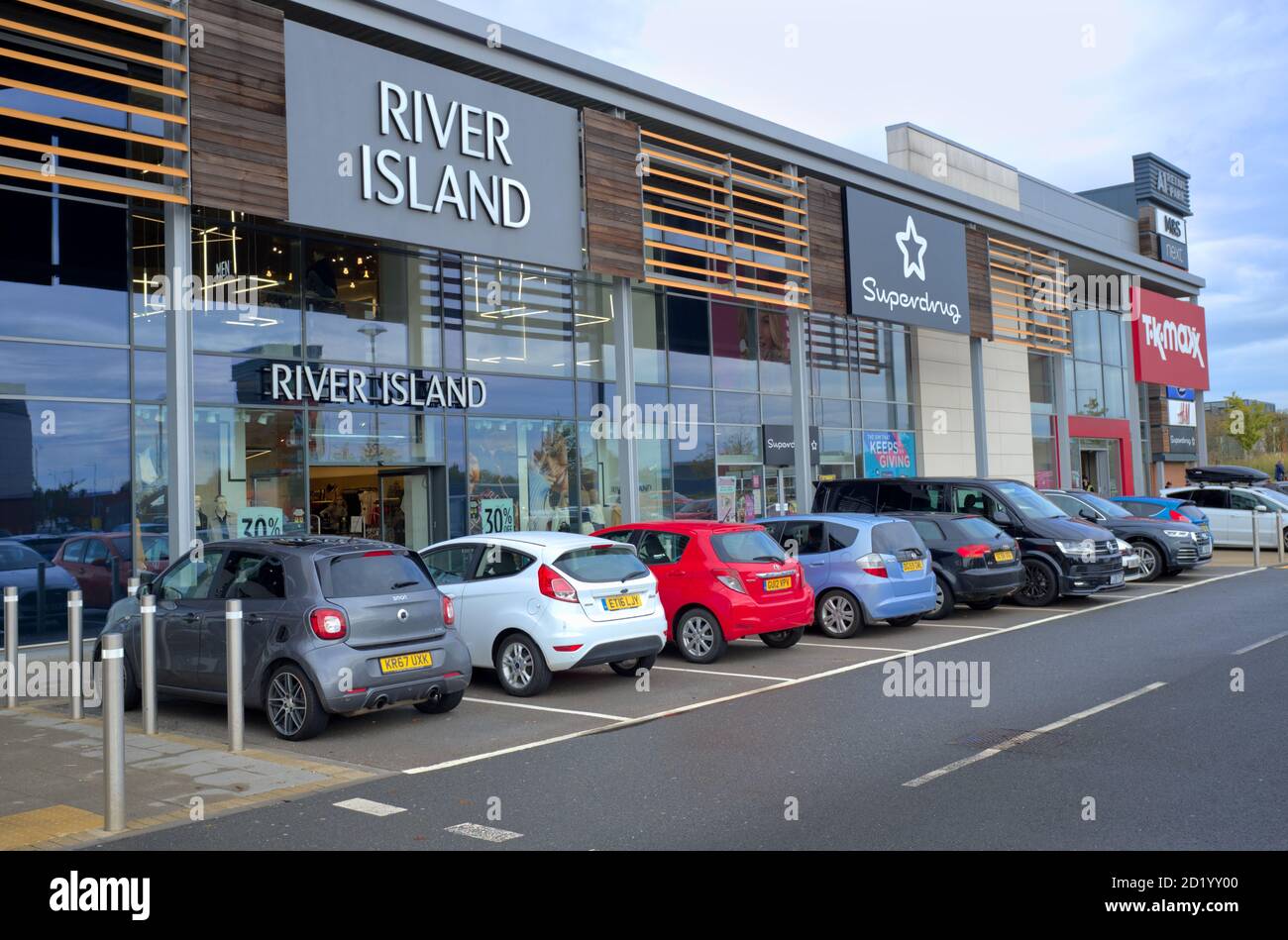 Stores on the A1 retail Park, Biggleswade, Beds, England Stock Photo