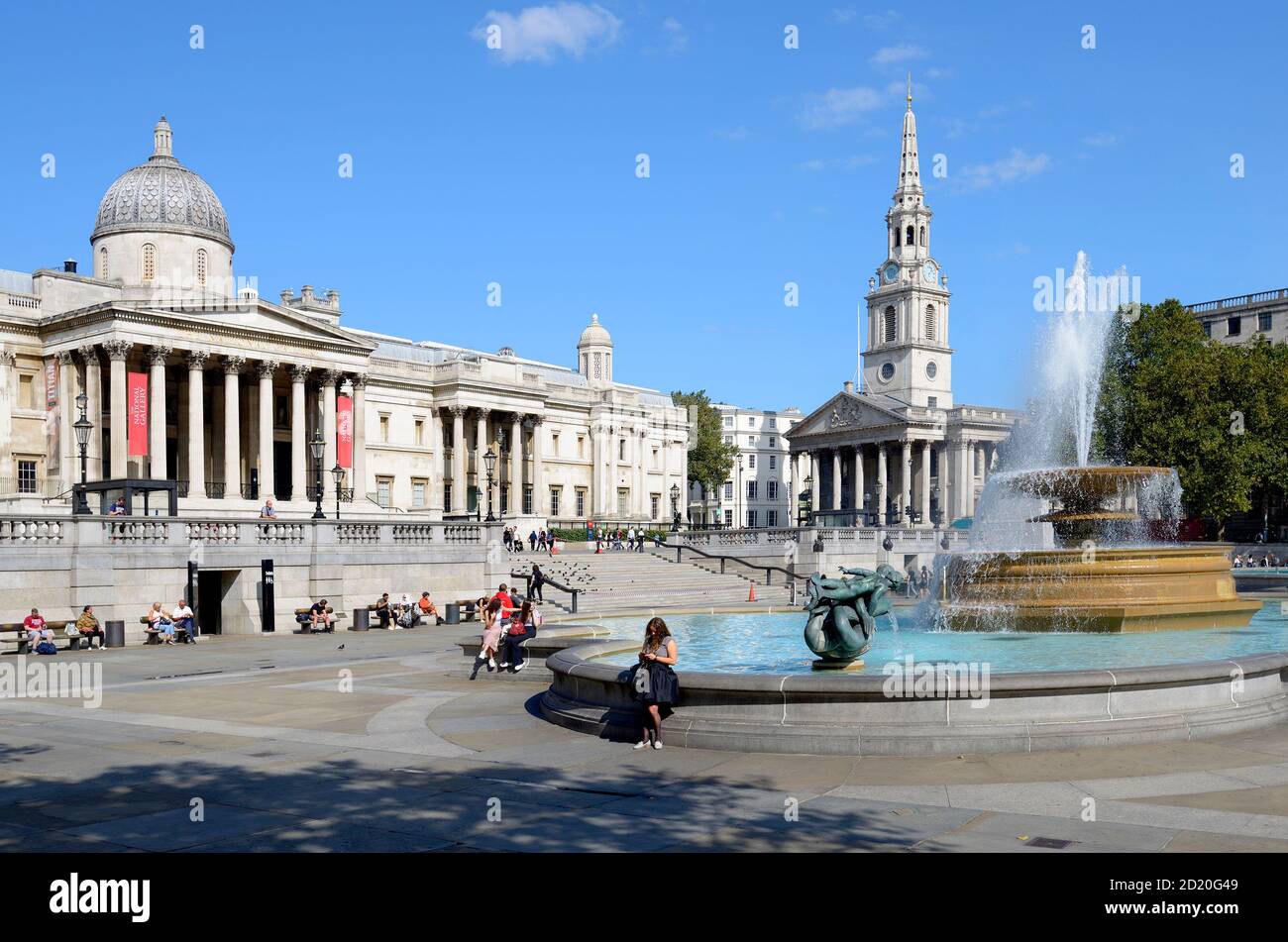 London, England, UK. Trafalgar Square, September 2020 Stock Photo