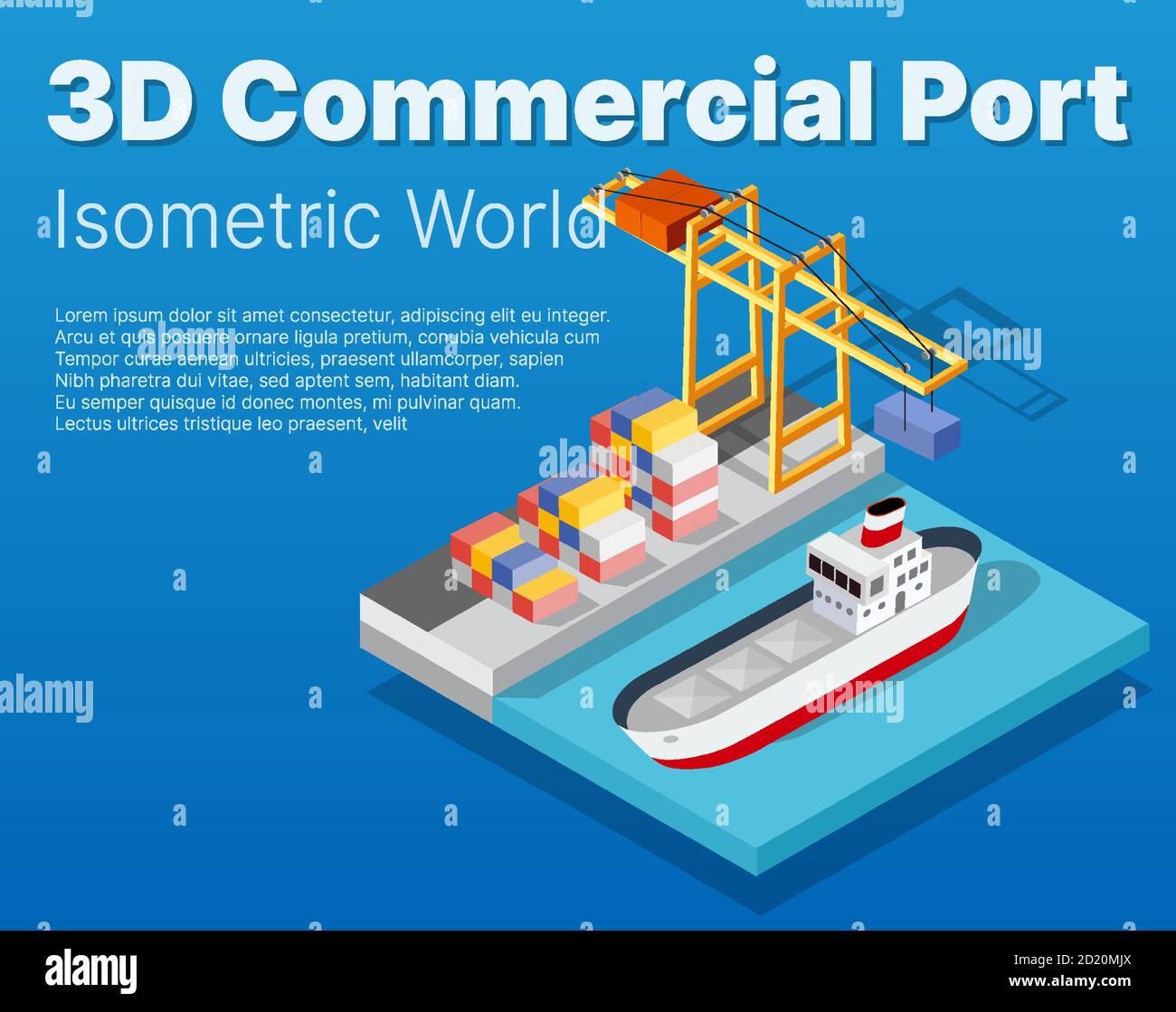 Seaport industrial commercial dock Stock Vector Images - Alamy