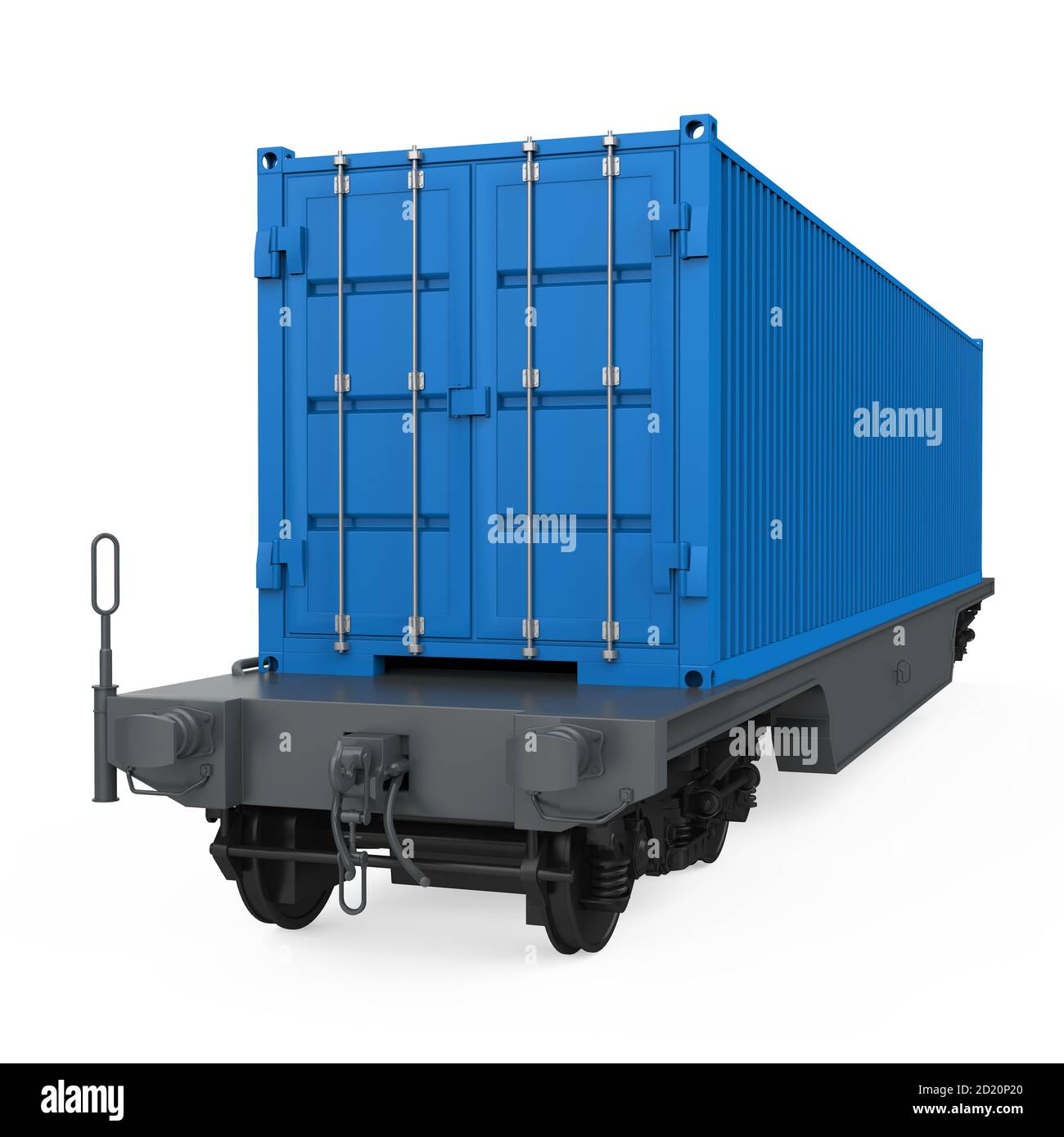 Container Freight Train Isolated Stock Photo Alamy