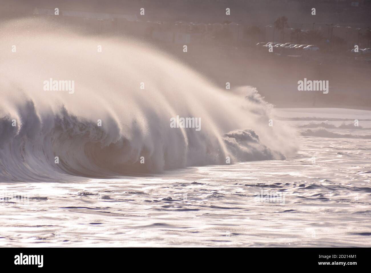 Large Waves Breaking on the Coast Stock Photo - Alamy