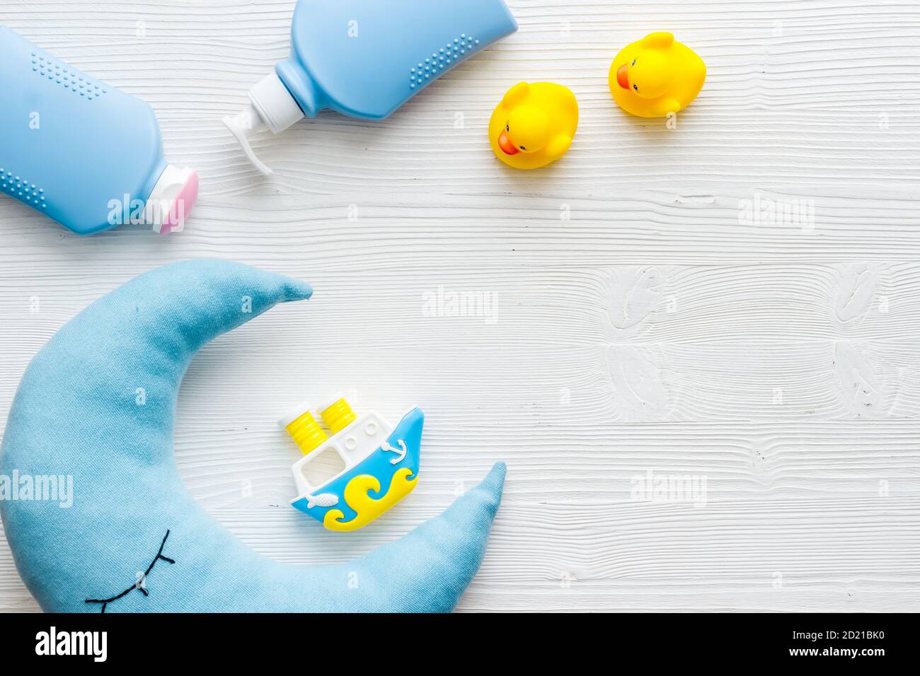 Set of baby care products for bathing and hygiene Stock Photo Alamy