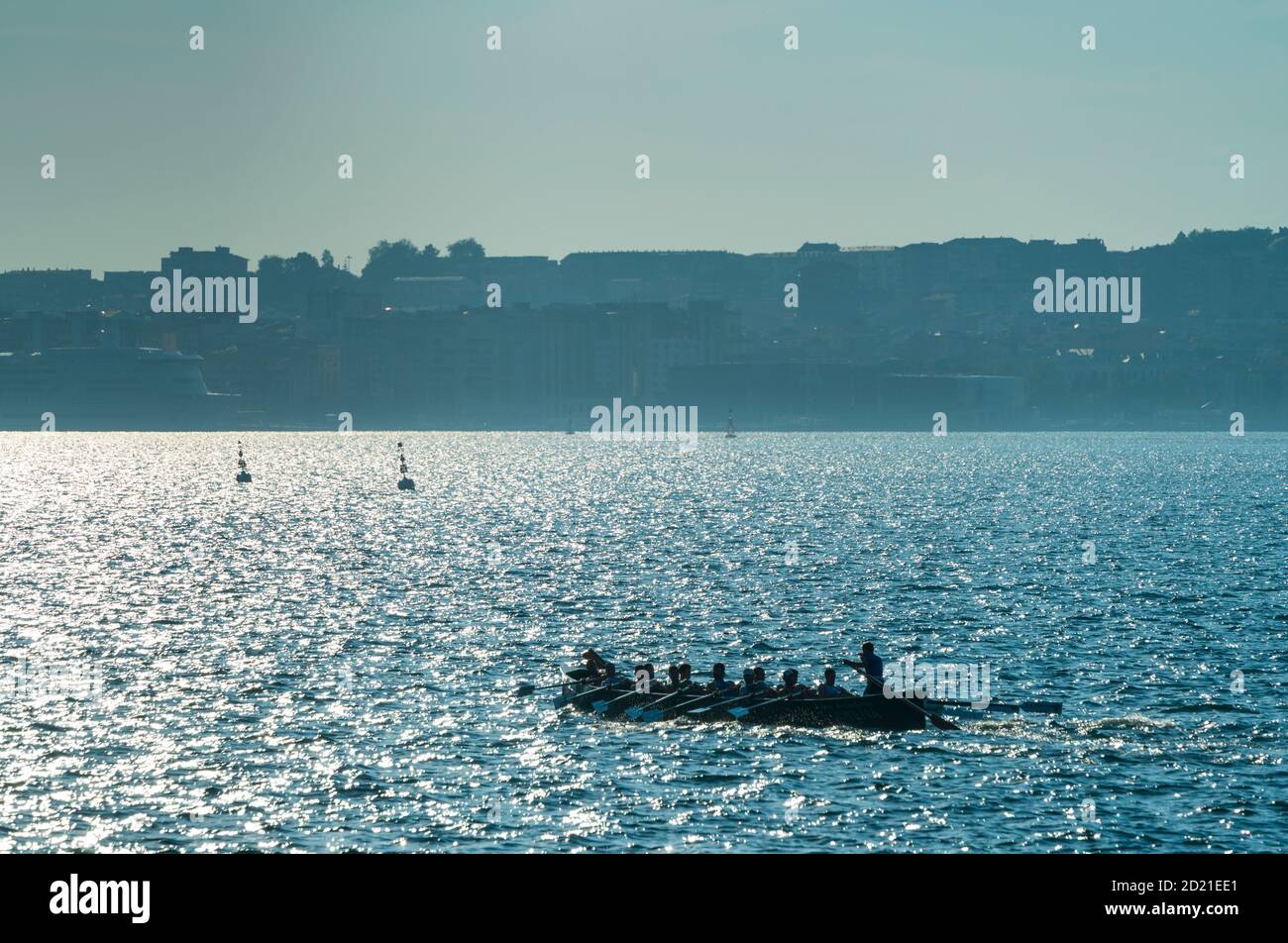 Trainera, Traditional Rowing Boat, Santander Bay, Santander, Cantabria ...