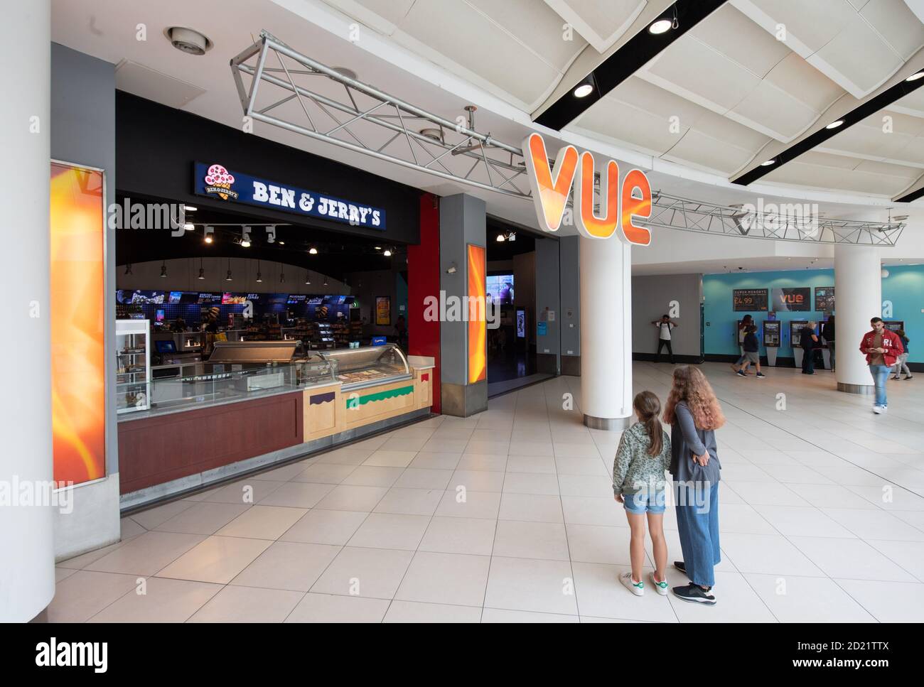 Interior of Vue cinemas Stock Photo