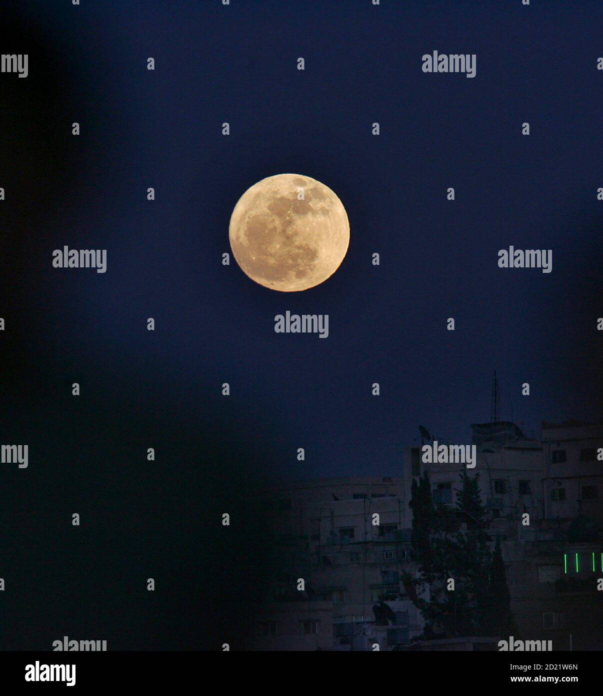 A Full Moon Is Seen In Amman May 31 07 Reuters Muhammad Hamed Jordan Stock Photo Alamy
