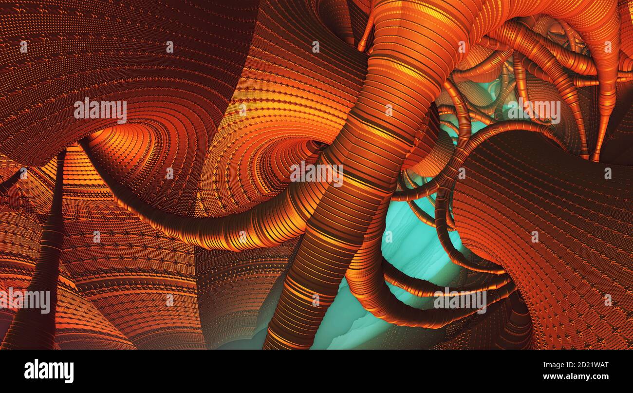 Abstract background, fantastic 3D structures, fictional background ...