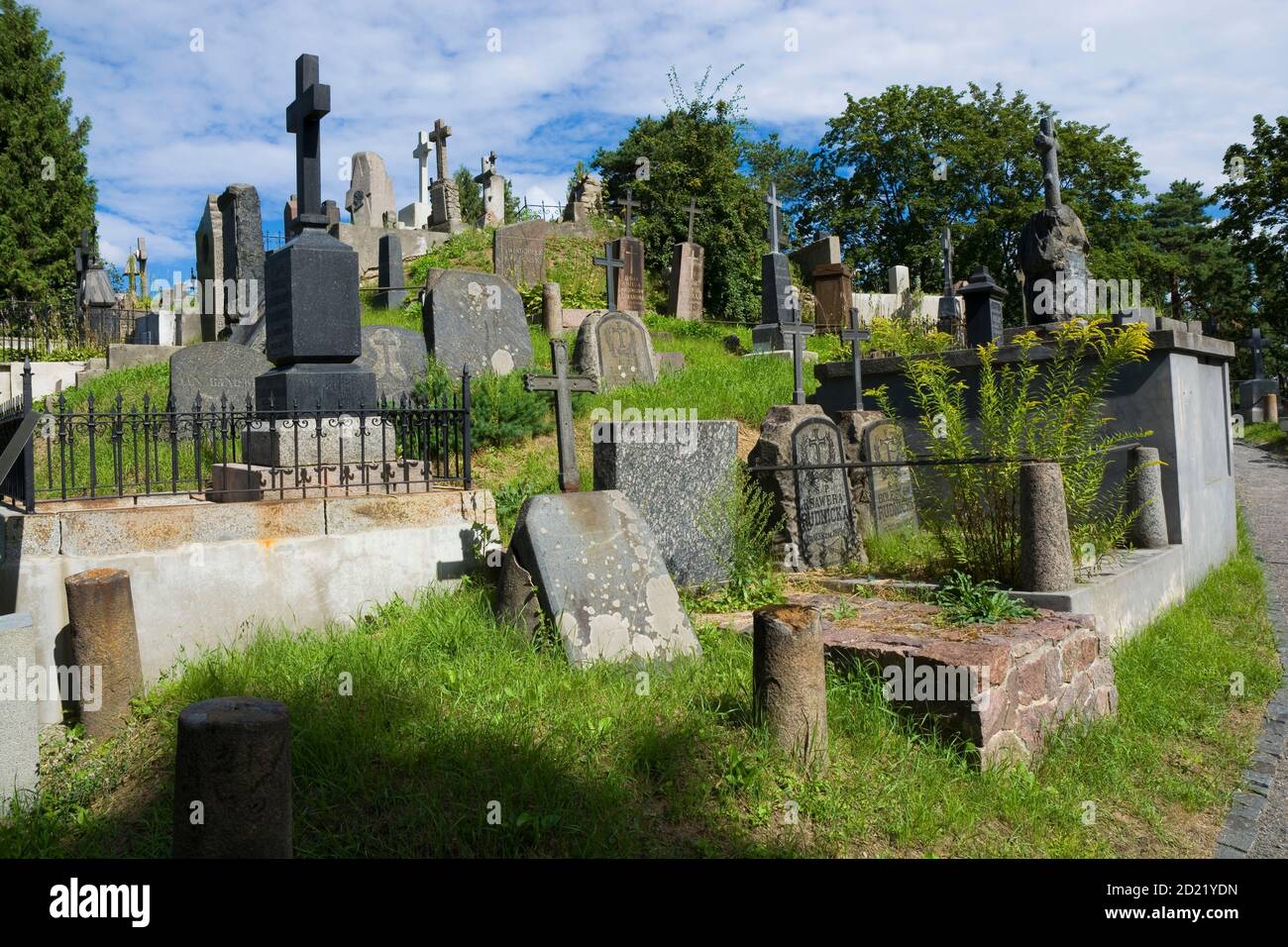 Rasos Cemetery - the oldest and most famous cemetery in the city of Vilnius, Lithuania Stock Photo