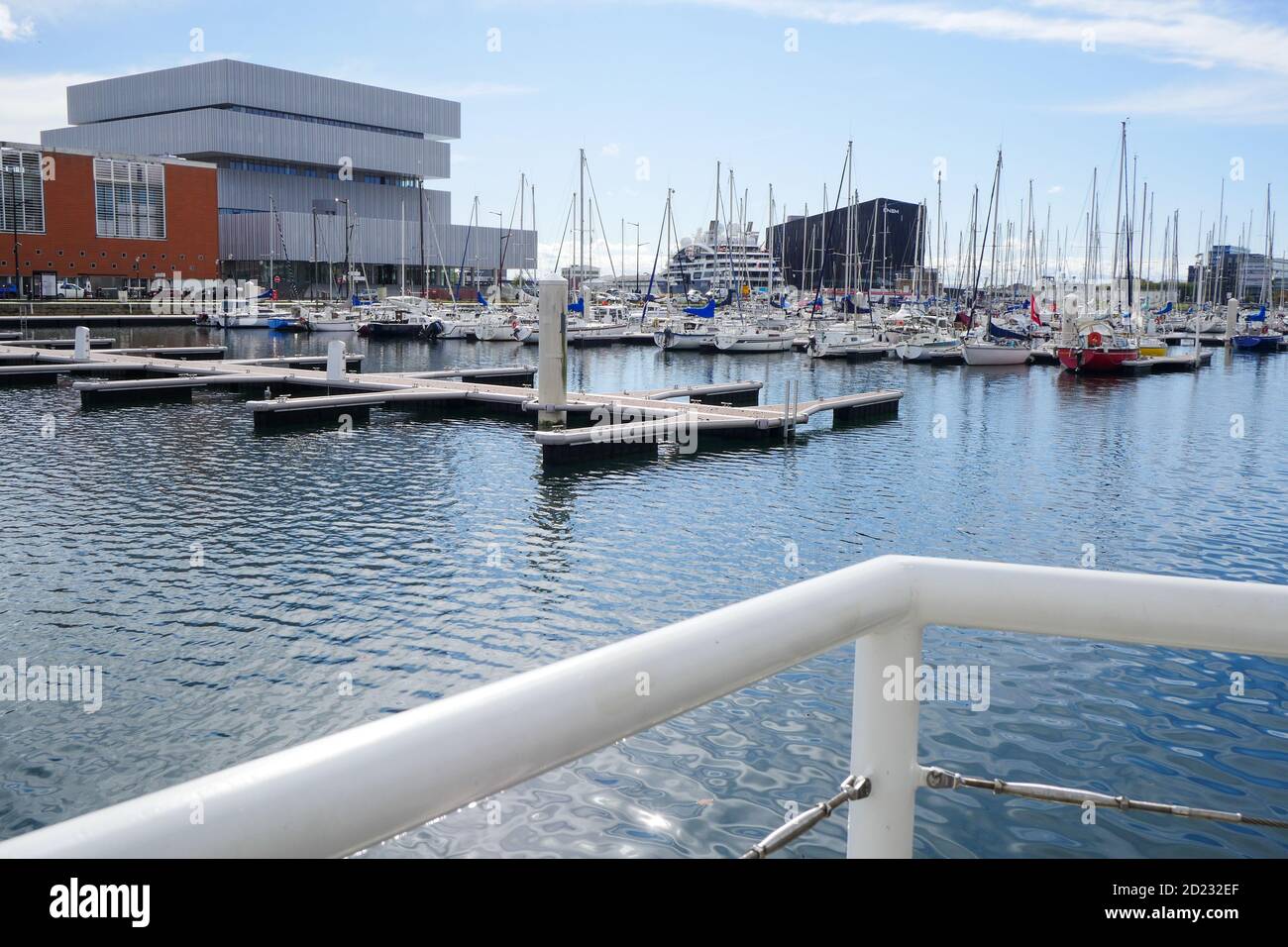 Sailing harbor, Vauban Bassin, Le Havre, Seine-Maritime, Normandy region, France Stock Photo