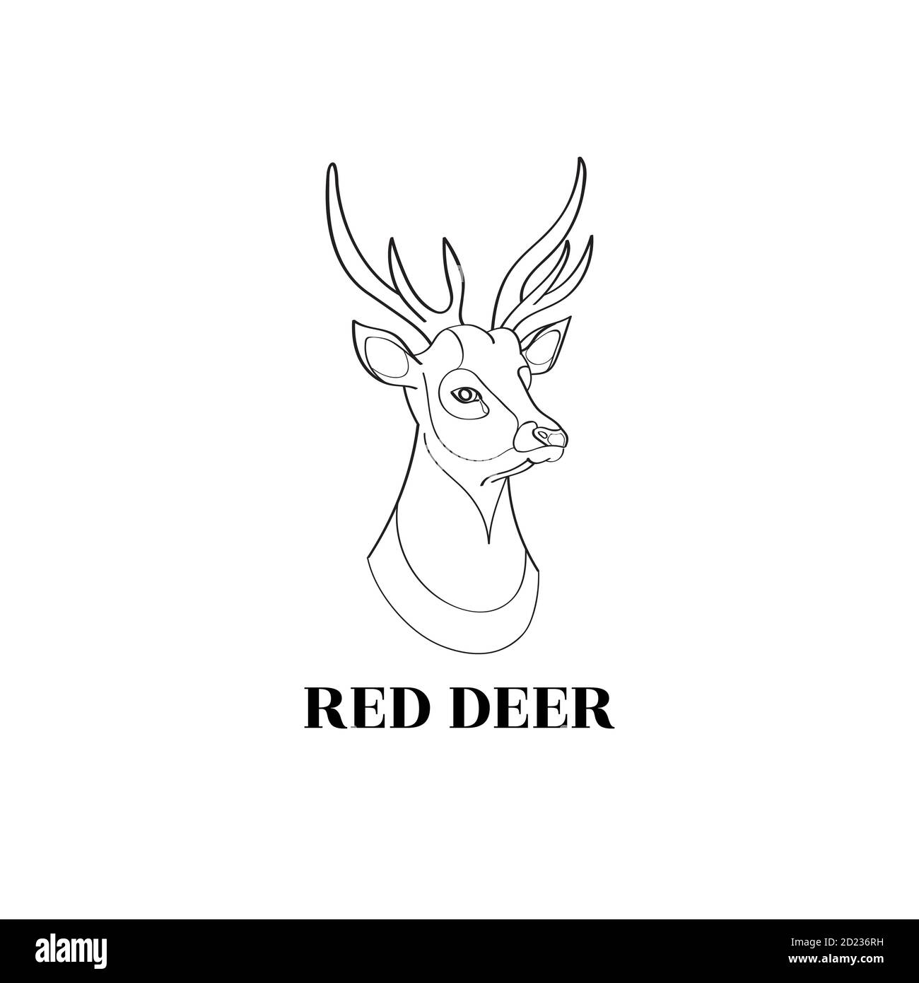 Deer logo template. Deer icon on a white background. Vector EPS10 Stock ...