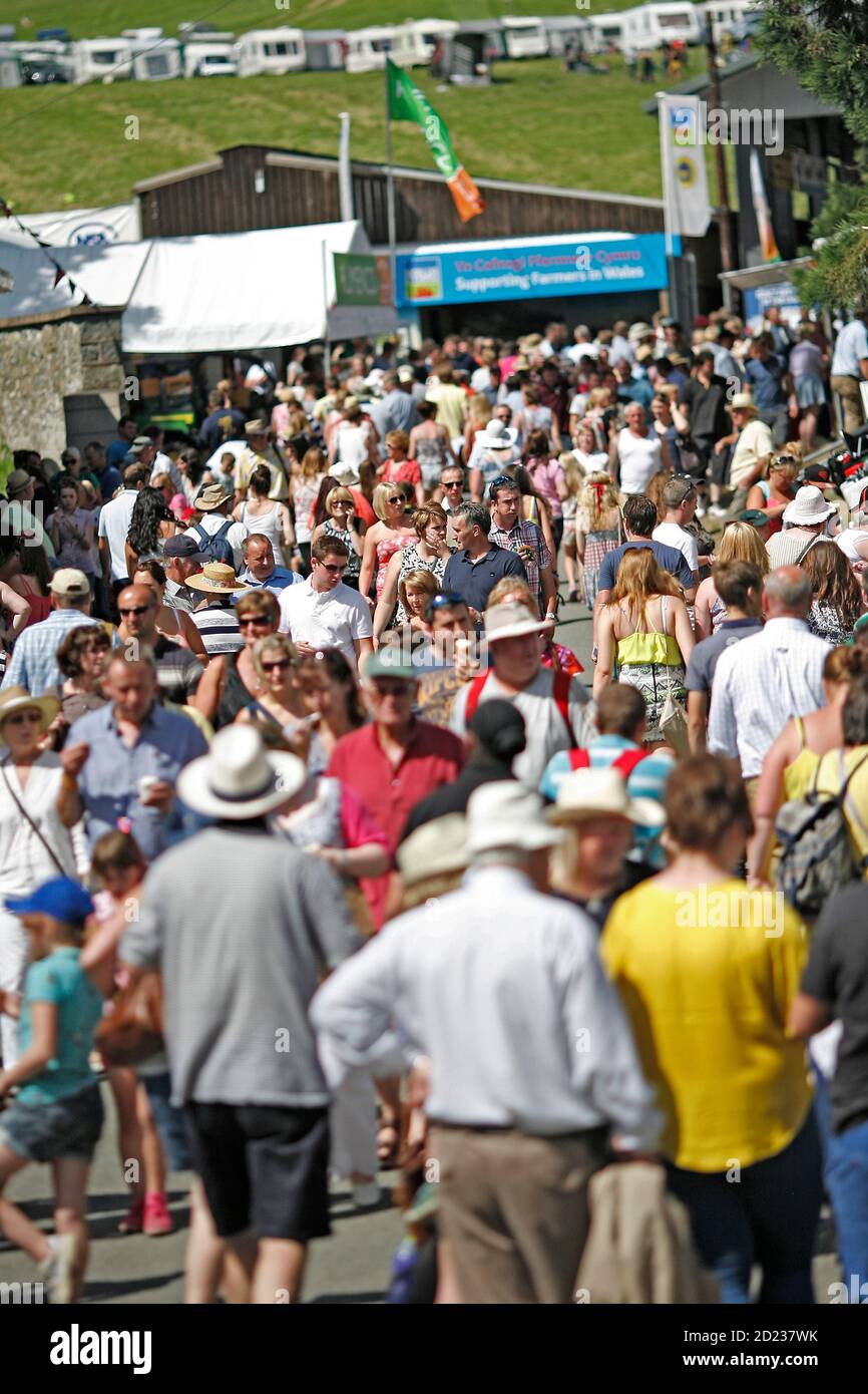 Royal Welsh Show Llanelwedd, 21st of July 2014. Record crowds enjoy the hot sunny weather at the show near Builth Wells, Powys, Wales. ©PRWPhotography Stock Photo