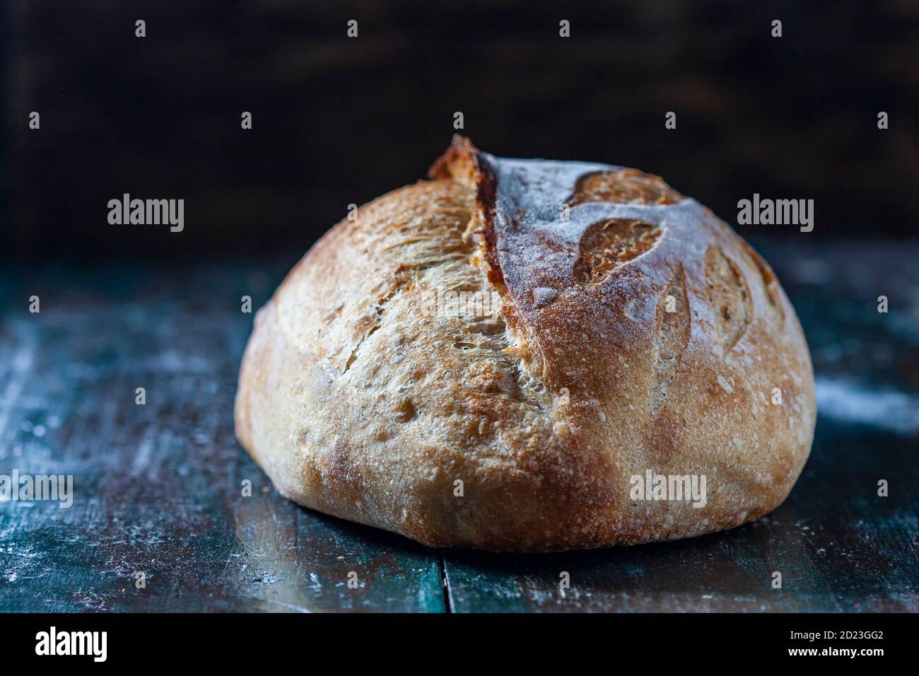 Sourdough bread. Freshly baked organic wheat bread. Stock Photo