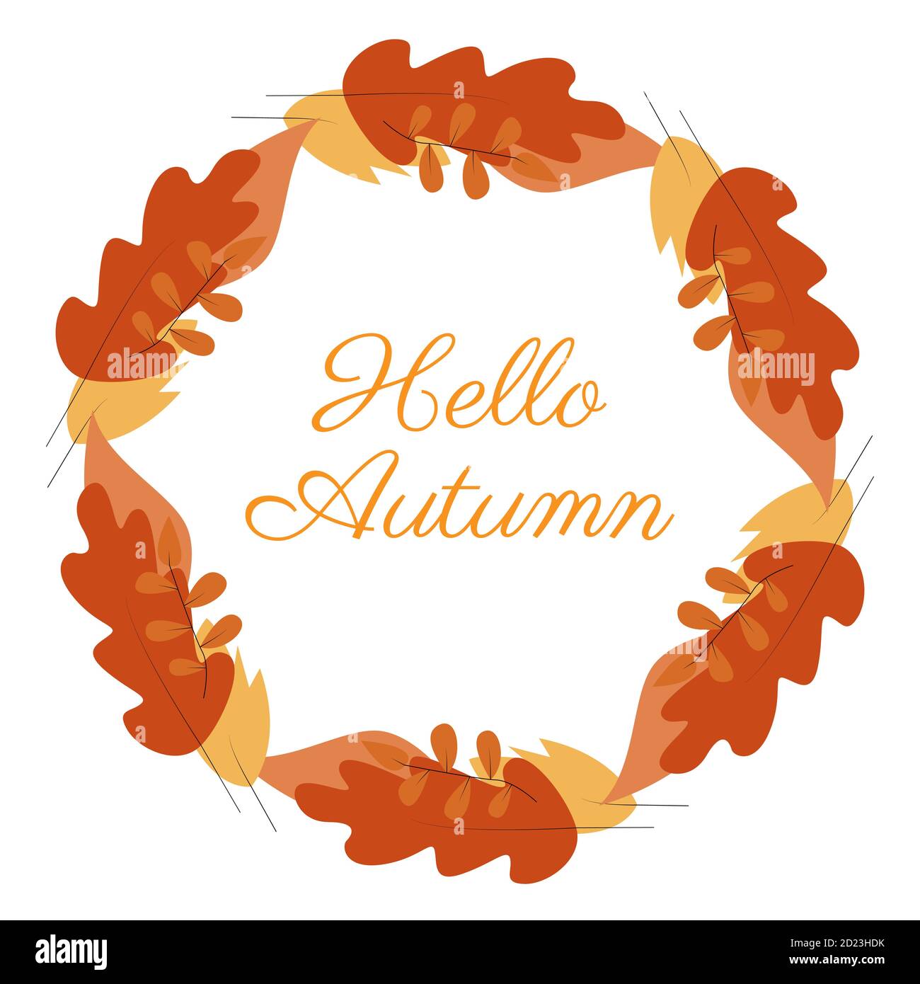 Illustration vector design of fall leaves of autumn background template Stock Vector
