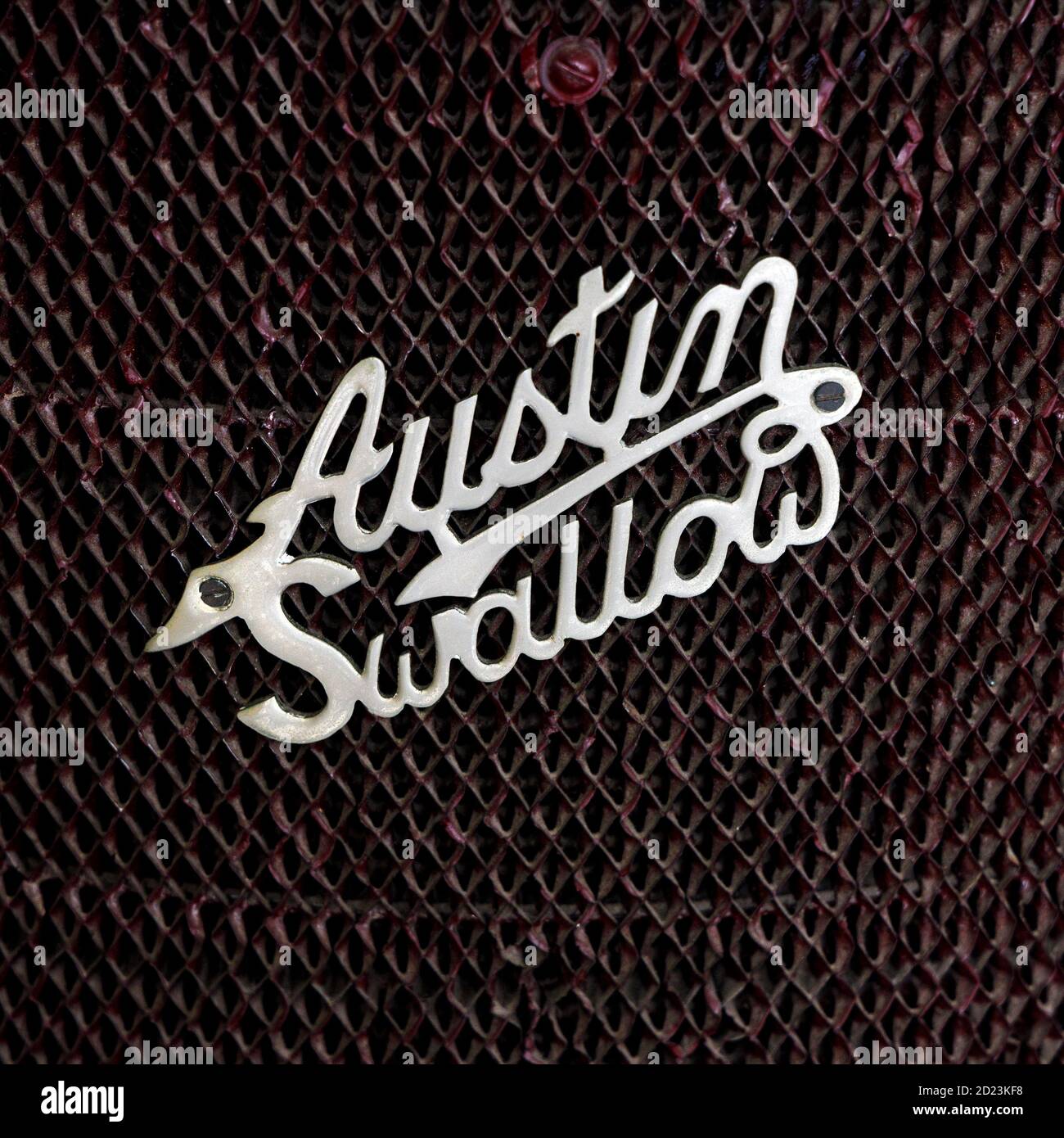 Austin Swallow, radiator grill badge at the Southward Motor Museum